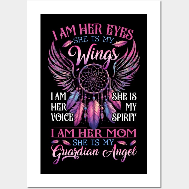 Mom Daughter She Is My Guardian Angel Wall Art by Buleskulls 